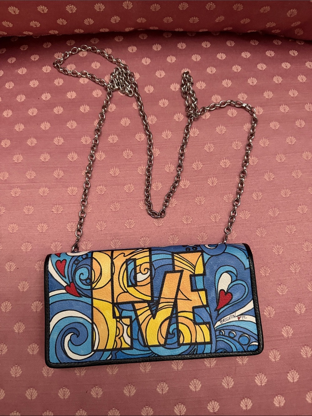 Brighton Yellow Leather Chain Wallet